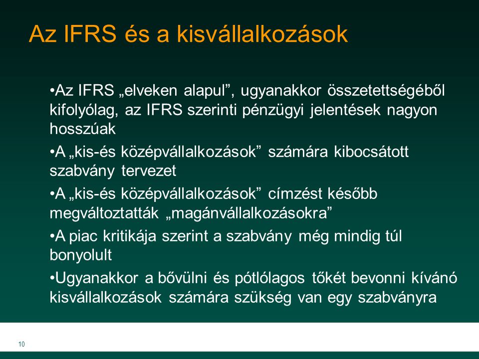 Az Ifrs S A Magyarorsz Gi Besz Mol Rendszer Ppt Let Lteni